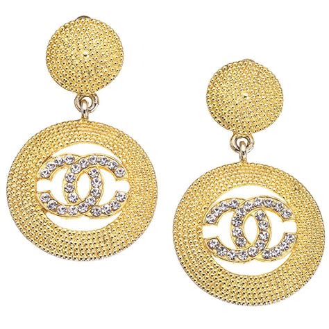 dangle celebrity chanel earrings|genuine chanel earrings uk.